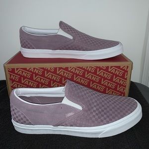 Vans slip on (embossed suede) purple